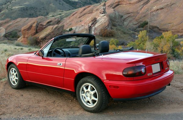 90-97 Mazda Miata MX5 Factory R Package Trunk Boot Lid Spoiler Red OEM NA MX-5