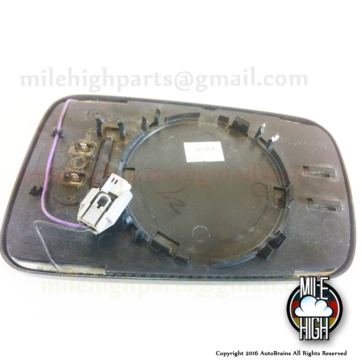 0208 BMW 7 Series OEM LH Driver Auto Dimming Mirror Glass 413324467