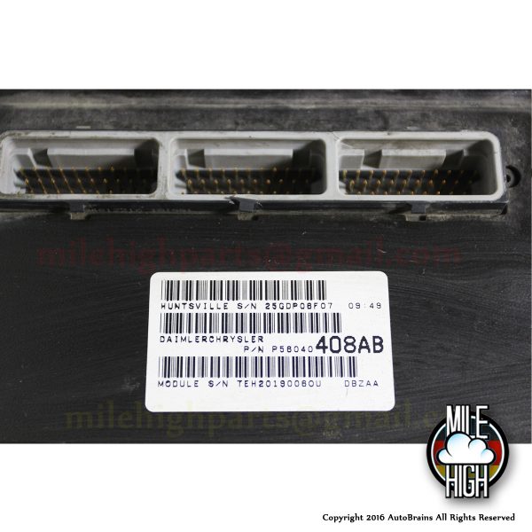 2000 Dodge Durango OEM Engine Computer ECU ECM 5.9L 56040408AD 56040 408AD - Image 3