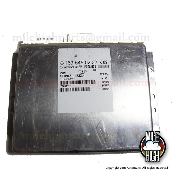 00 01 02 Mercedes ML320 W163 4ESP BAS ABS Traction Control Module ML430 ECU ESP
