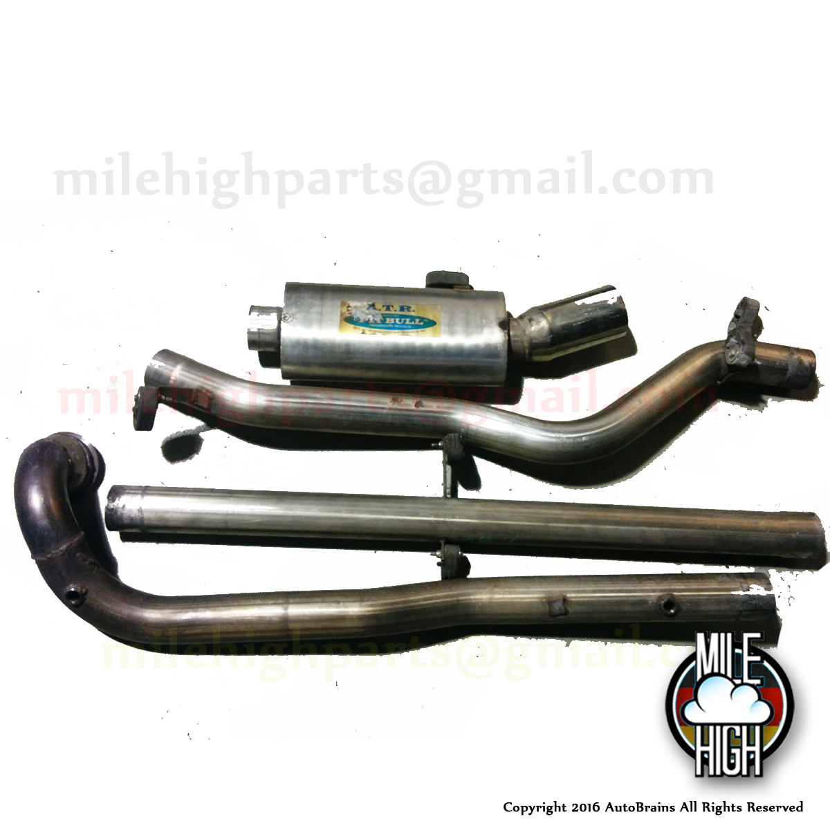 90-94 1G DSM Eclipse Laser Talon RARE 3" ATR Pit Bull Mandrel Bent Stainless Exhaust