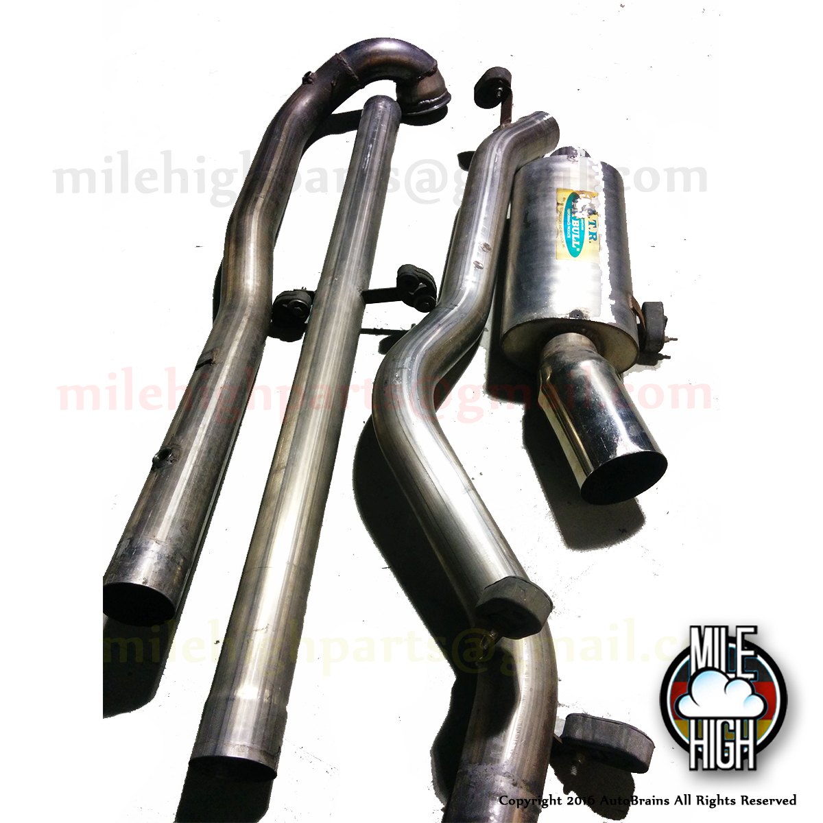 90-94 1G DSM Eclipse Laser Talon RARE 3" ATR Pit Bull Mandrel Bent Stainless Exhaust