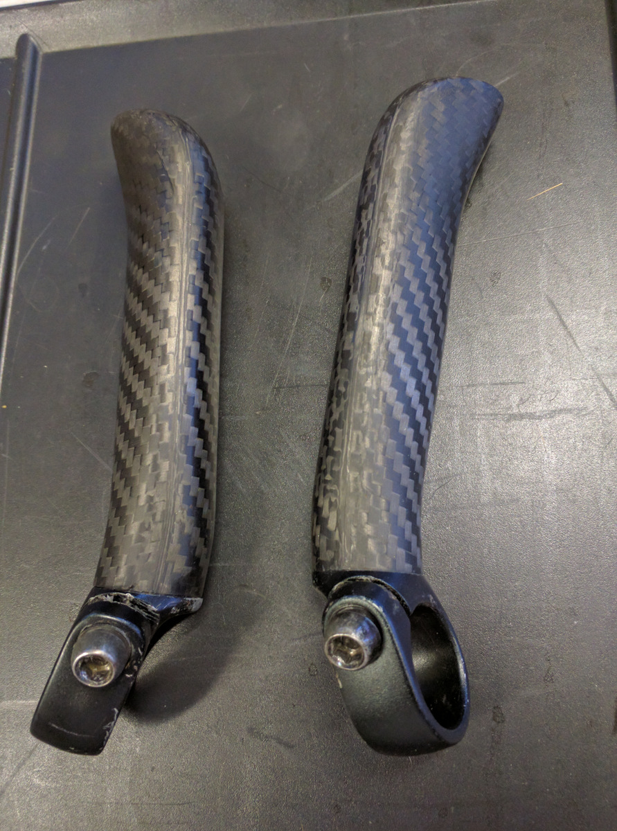 Titec Carbon Fiber Handlebar Ends Bar Grip Road CX Cyclocross MTB Touring