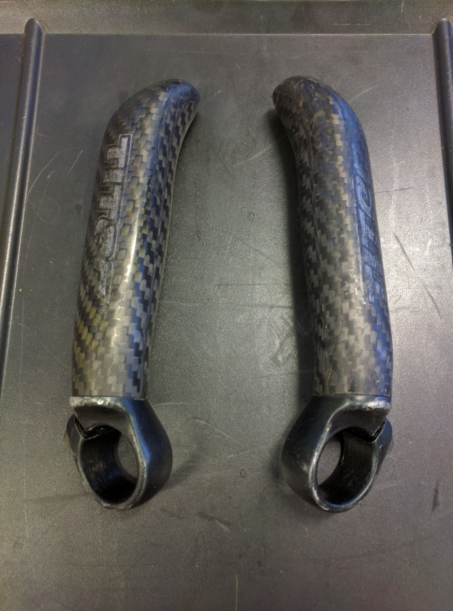 Titec Carbon Fiber Handlebar Ends Bar Grip Road CX Cyclocross MTB Touring - Image 2