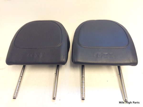 2006 – 2009 Volkswagen VW MK5 GTI Front Headrest Set Black Leather OEM