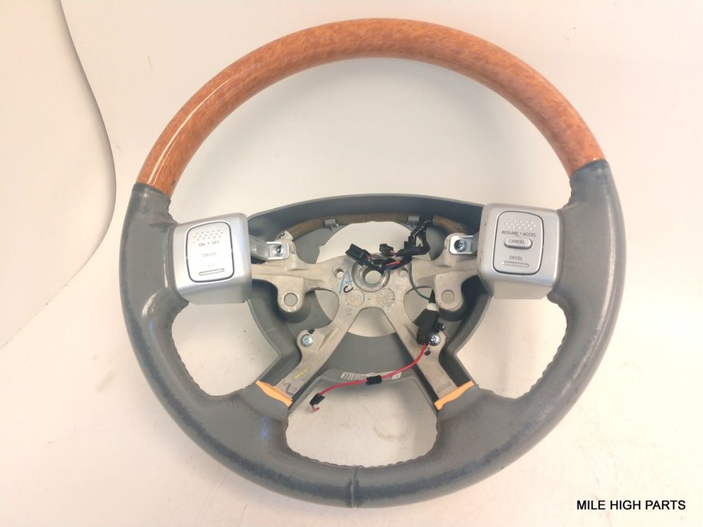 2007-2009 Chrysler Aspen Luxury Wood Steering Wheel Gray 1BQ021DBAD