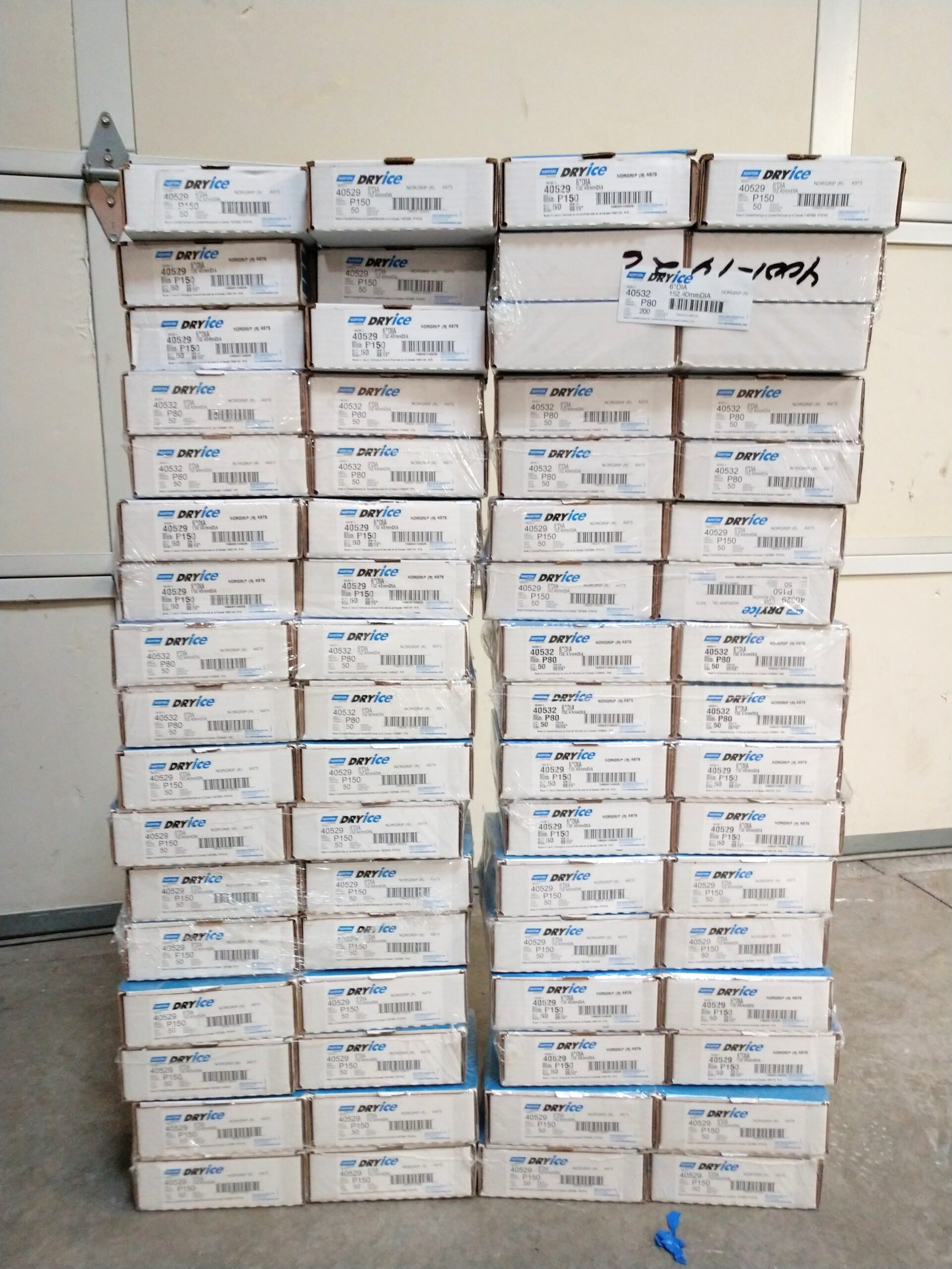 ABRASIVES LOT 3200pcs! Norton DRY ICE Hook & Loop Discs 6in 6" p80 p150 grit